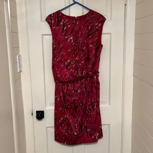 Ann Taylor size 16 pink and red tie dress